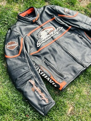 Vintage 2006 Harley Davidson Men's Screamin Eagle Leather Jacket