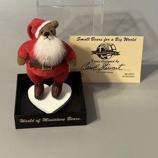 World of Miniature Bears Toy Teddy Bear Claus for Joy Santa Carol Stewart