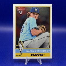 2025 Topps Heritage Mason Montgomery Chrome Parallel #296 Rookie RC Rays