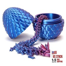 3D Printed Dragon with Surprise Egg,Surprise Dinosaur Eggs Fidget Toys Purple