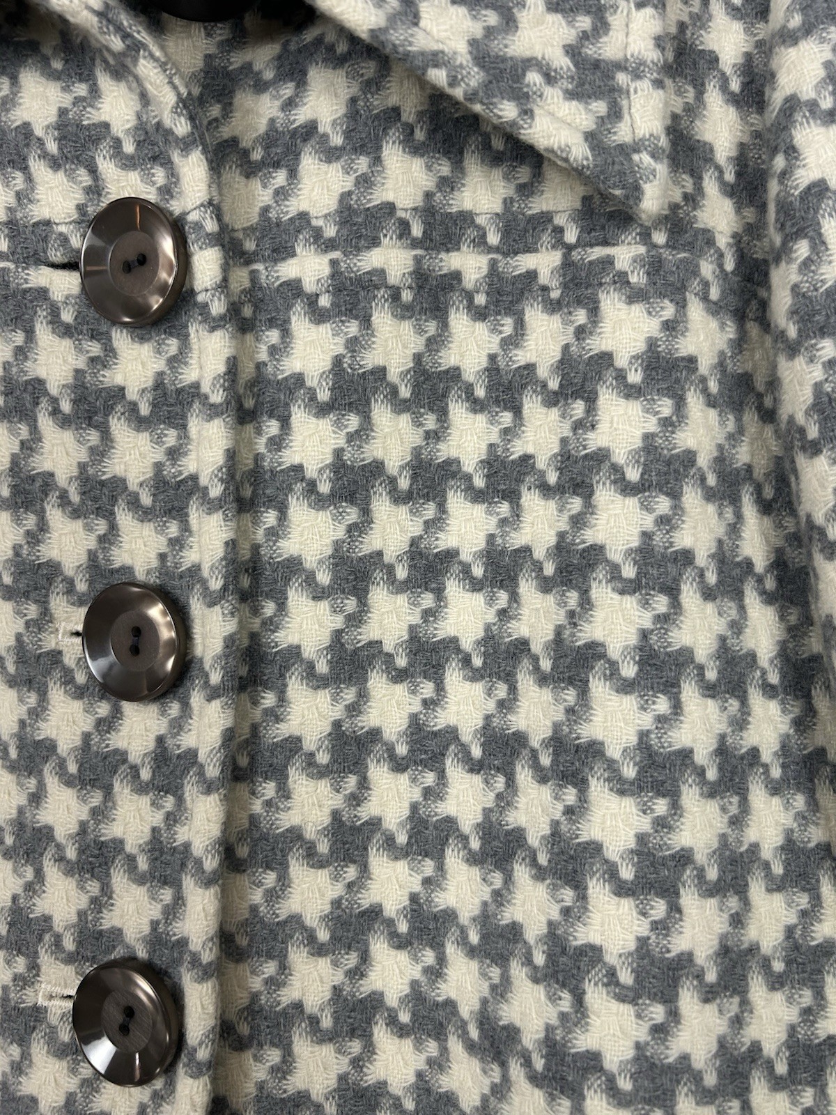 Pendleton Houndstooth Blue And White Wool Lined C… - image 4