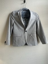 Next US Kid's Boy's Gray Blazer Solid Suit Jacket Sport Coat Size 11YRS