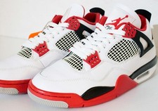 Nike Air Jordan 4 Retro OG Fire Red 2020 DC7770-160 Men's US8.5 No Box Good 