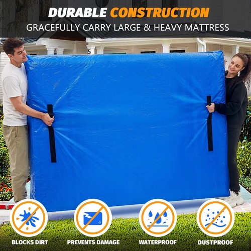 Mattress Bags for Moving, Mattress Protector Waterproof Mattress Cover Queen ... - Picture 4 of 6