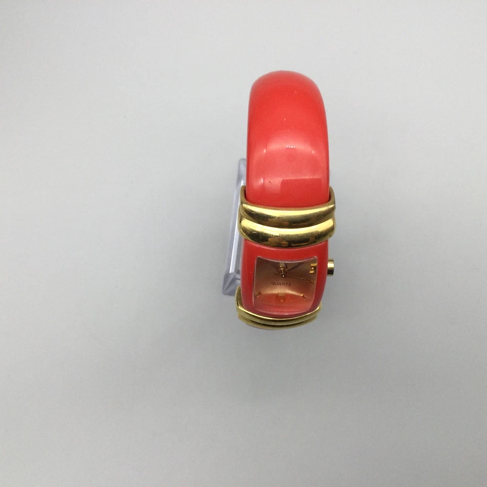 Reloj Brazalete Vernier Tono Oro Rojo Mujer 23mm Acero Inoxidable Batería Nueva 6.75" Foto 3 de 4