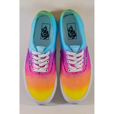 Vans Sneakers Womens 7.5 Mens 6 Rainbow Ombre Gradient Shoes Skater Streetwear