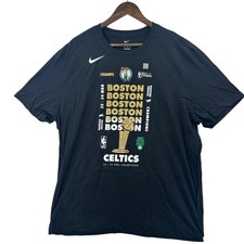 Nike Boston Celtics T-Shirt Mens XXL Black Excellent 2024 NBA Champions Graphic