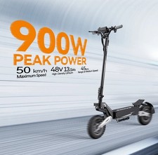 Electric Scooter Adult Folding E-Scooter 900W Motor 11 Inch Off Road EScooter