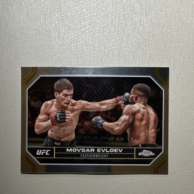 Topps Chrome UFC MMA Movsar Evloev Sports Trading Card #143 Base Set