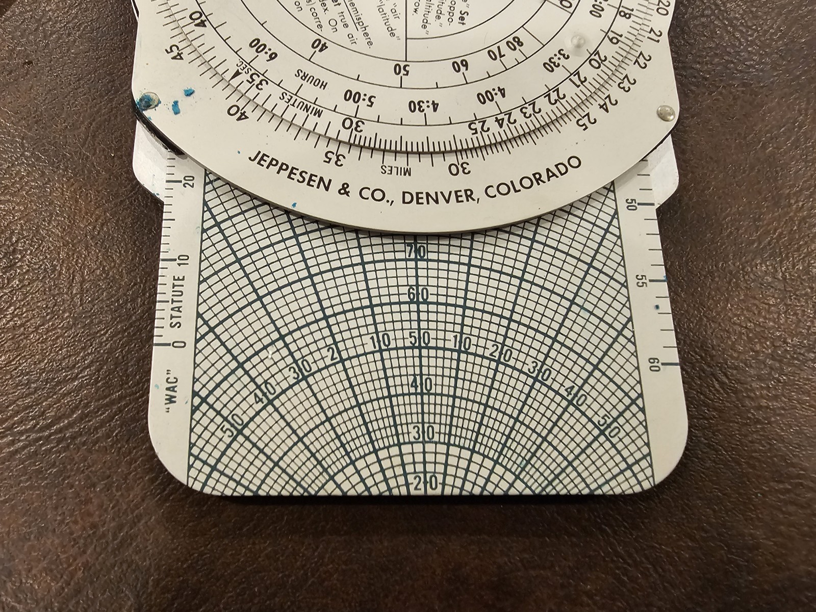 Vintage Jeppesen Model Slide Graphic Flight Computer w/ Case
