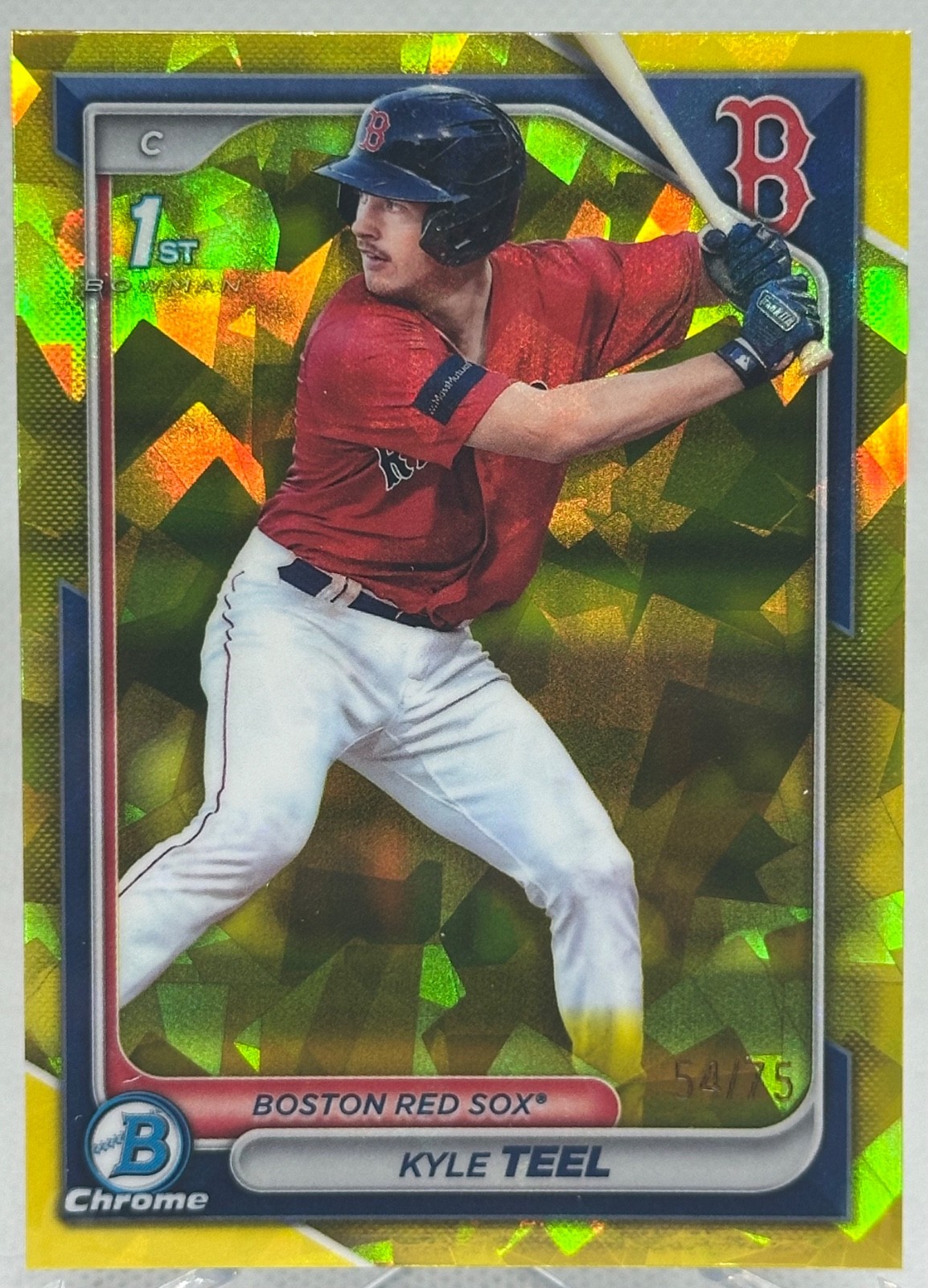 2024 Bowman Chrome 1st Kyle Teel Yellow Sapphire /75 White Sox