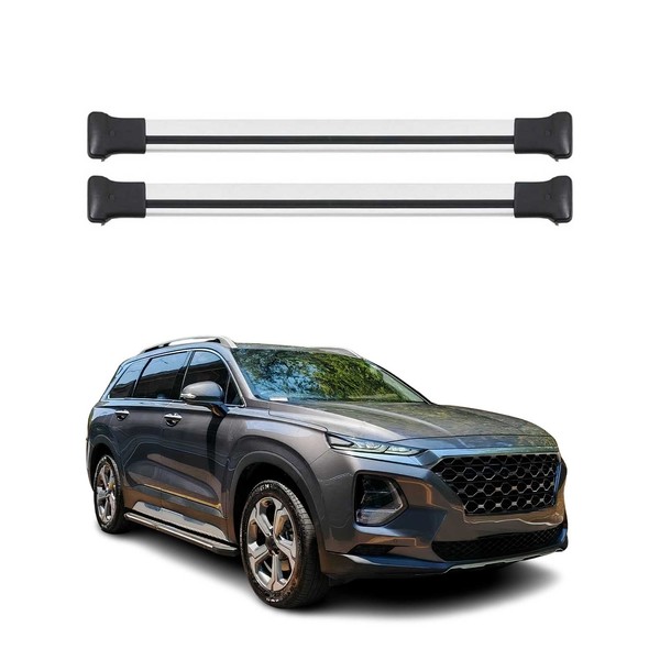 DachträGer GrundtäGer FüR Hyundai Santa Fe MX5 2024-2026 75Kg Alu Silber 2 Tlg-image