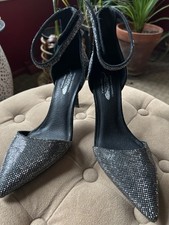 black sparkle size 7 heels