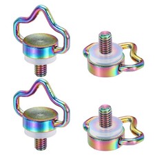 1/4" Stainless Steel D Ring Screw, 4Pcs Fixing Screw for Tripod DSLR, Gold
