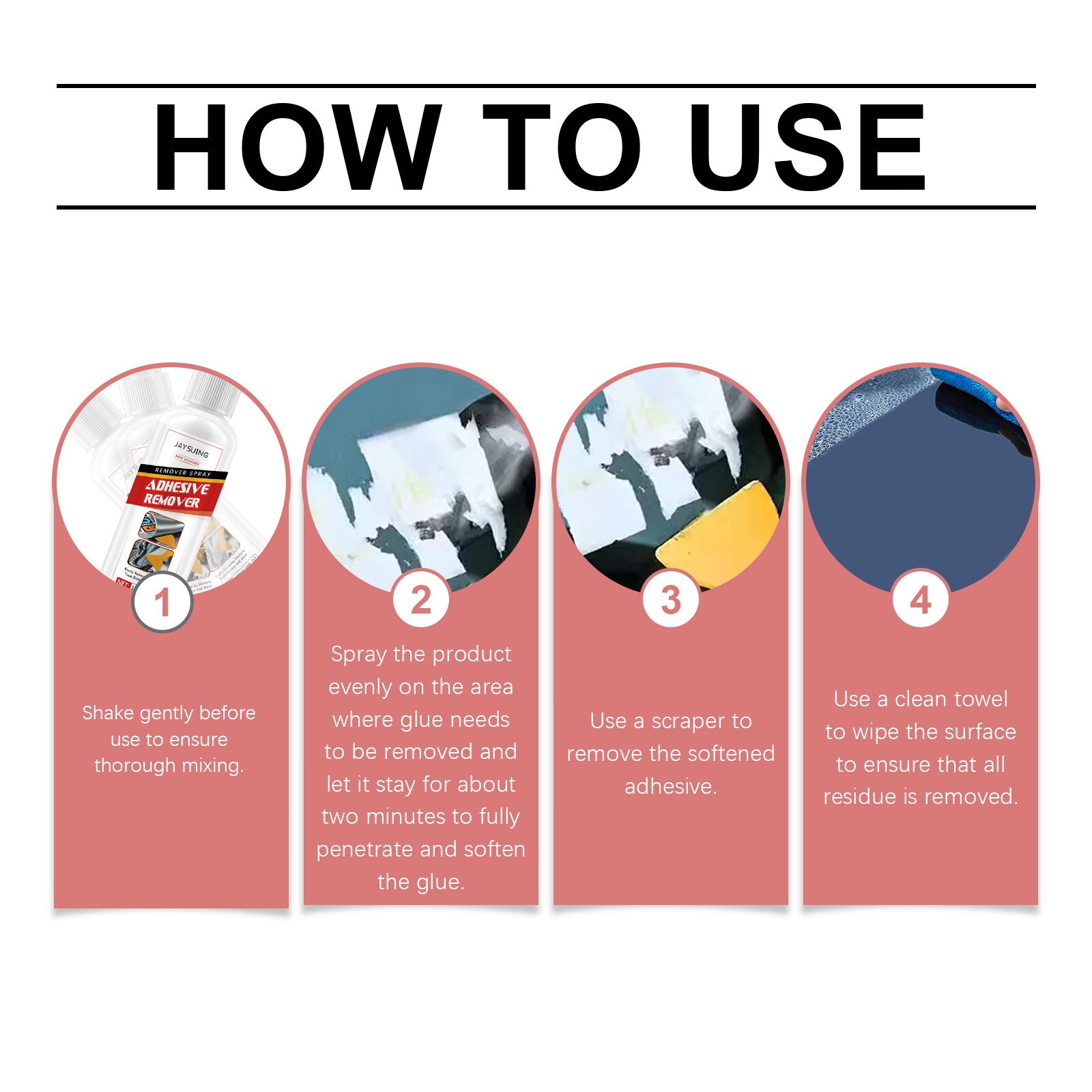 Adhesive Remover, Surface-Safe Glue Remover with Plastic Scraper 4 Fl oz