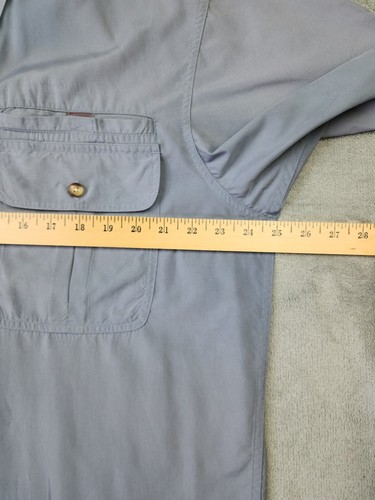 Cabelas Outdoor Gear Button Up Herrenhemd Large blau Doppeltaschen - Bild 11 von 16