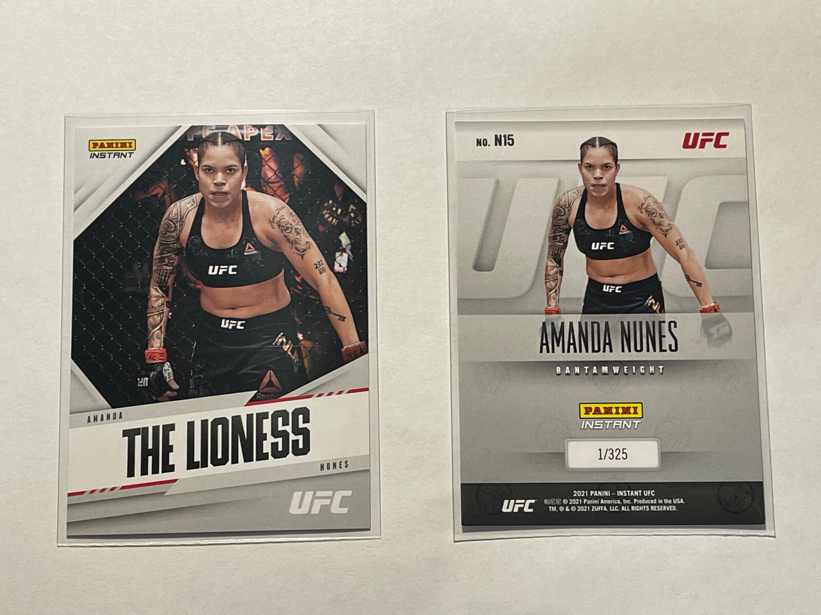 Amanda Nunes #N15 Ufc Cards 2021 Panini Instant UFC Nicknames trading card — raw and PSA graded price guide