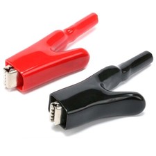 Red/Black Insulated Crocodile Clips Battery Clamp/Heavy Current Clamps