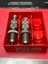 Vintage C&H F.L. Two Die Set for 8mm Mauser
