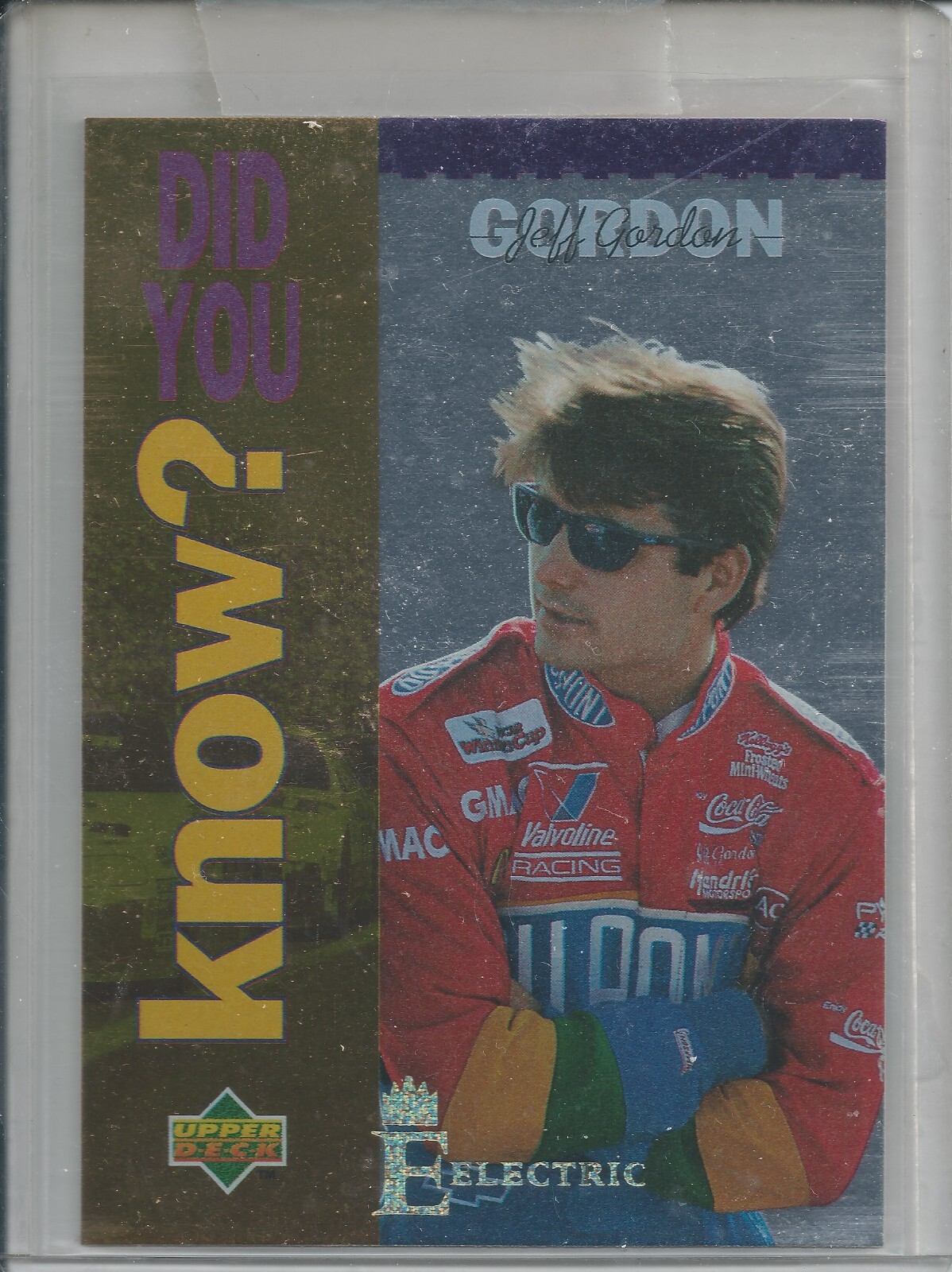 1995 Upper Deck Motorsports Gold Electric # 163 Jeff Gordon Nascar Racing Card