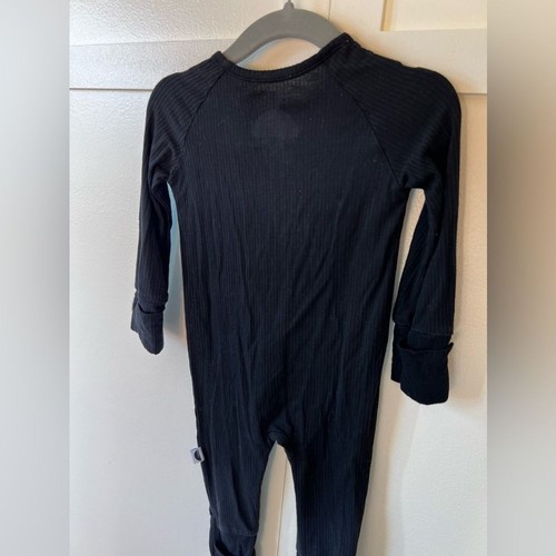 Brixton Phoenix Baby Black Ribbed Bamboo Zipper Romper Size 6-12 Months - Picture 13 of 14