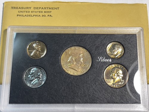 1961 U.S. Silver Proof Set In Plastic Holder w/OGP Envelope Beautifully Toned - Picture 3 of 17