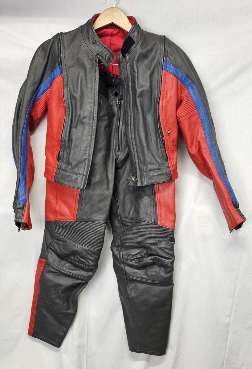 Bmw Motorrad Leather Jacket Pants Set Biker Gray Red Womens L | eBay