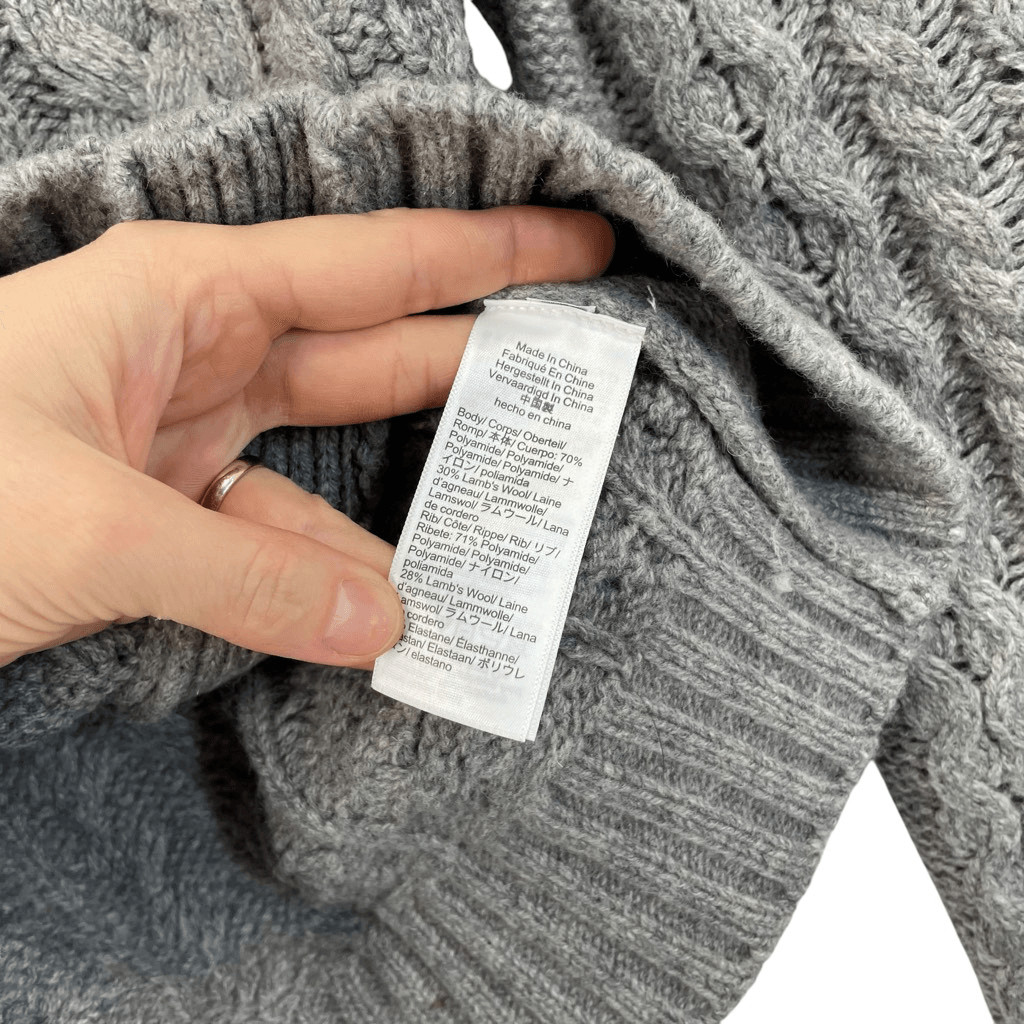 J. Crew Cable Knit Button Front Ruffle Collar Woo… - image 10