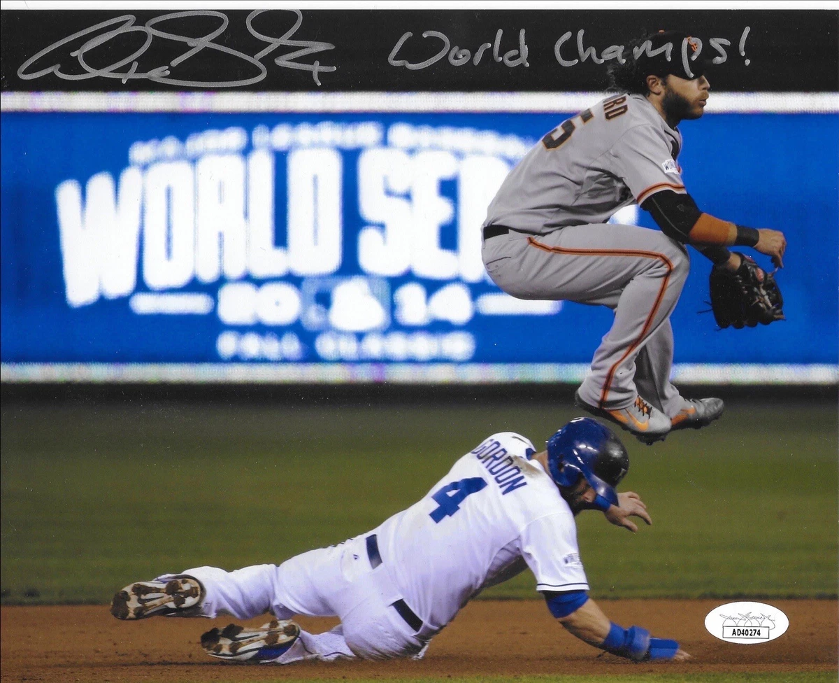 KANSAS CITY ROYALS ALEX GORDON SIGNED 8x10 PHOTO JSA COA WORLD SERIES AUTO  MLB