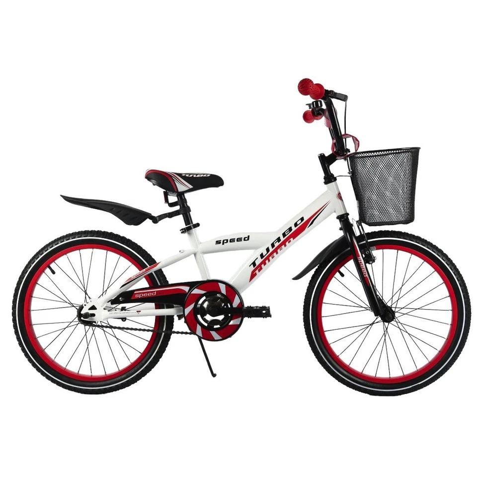 BMX 20" Kinderfahrrad Jungen & Mädchen Fahrrad Kinderrad Spielrad Bike Weiß/Rot