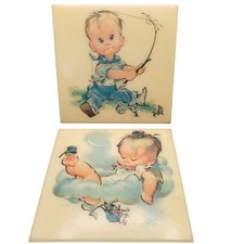 Vintage Nursery Decor 1962 Pete Hawley Art Prints Baby Illustrations