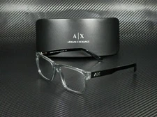 ARMANI EXCHANGE AX3016 8239 Transparent Grey Square 53 mm Men's Eyeglasses