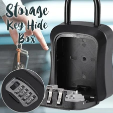 Wall Mounted Key Safe 4 Digit Combination Key Safe Outdoor Security Key Lock Box