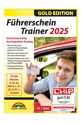 Führerschein Trainer 2025 - Neuste Version - Gültig ab 01.04.2025 - PC Download 