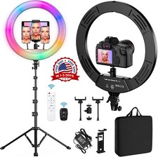 Kit Aro De Luz Profesional 18" Con Tripode Para Foto Estudio Videos Maquillaje