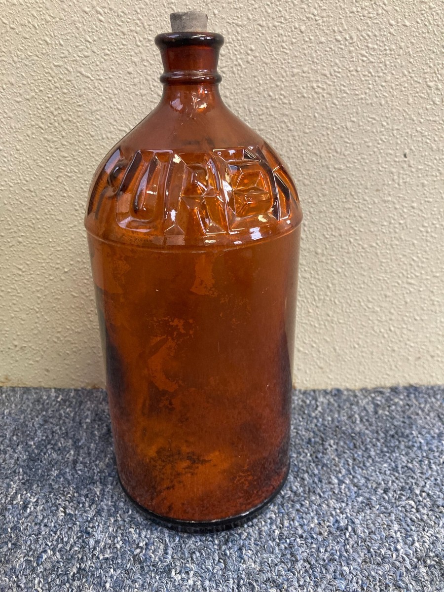 Very Rare 1930's Hazel-Atlas Glass Company Purex Amber Brown Glass