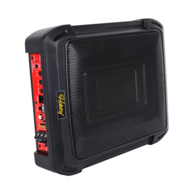 12'' Auto Slim flach Aktiver Subwoofer Untersitz Kompakt Kfz Bassbox Mit Kabelset