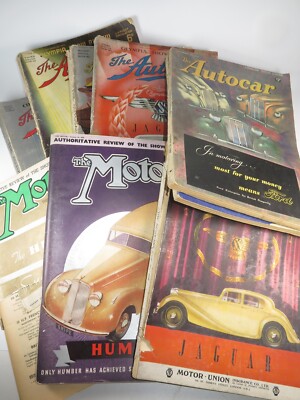 VINTAGE AUTOCAR & MOTOR Olympia Motor Show Ausgaben 30er/40er/50er/60er Jahre AUSWAHL