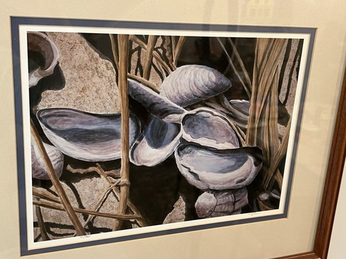 Joseph Cousins "Mussel Beach" Print 15/400 Framed & Matted Maine Artist Work - Picture 5 of 7