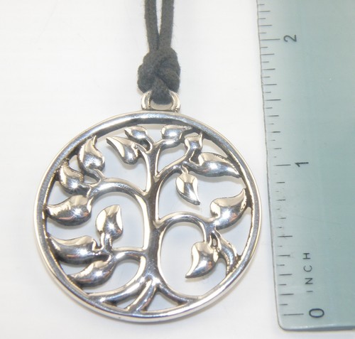 Gargantilla Collar Cuerda Algodón Encerado Colgante Roble Sagrado Árbol de la Vida Unisex - Imagen 5 de 6