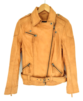Effetto d'Italia Biker Style Leather Jacket Size M | eBay UK