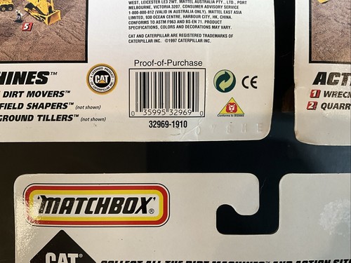 Matchbox Dirt Machines Vintage 1997 Lot Of 3 Shapers Pavers Haulers New In Box - Picture 12 of 15
