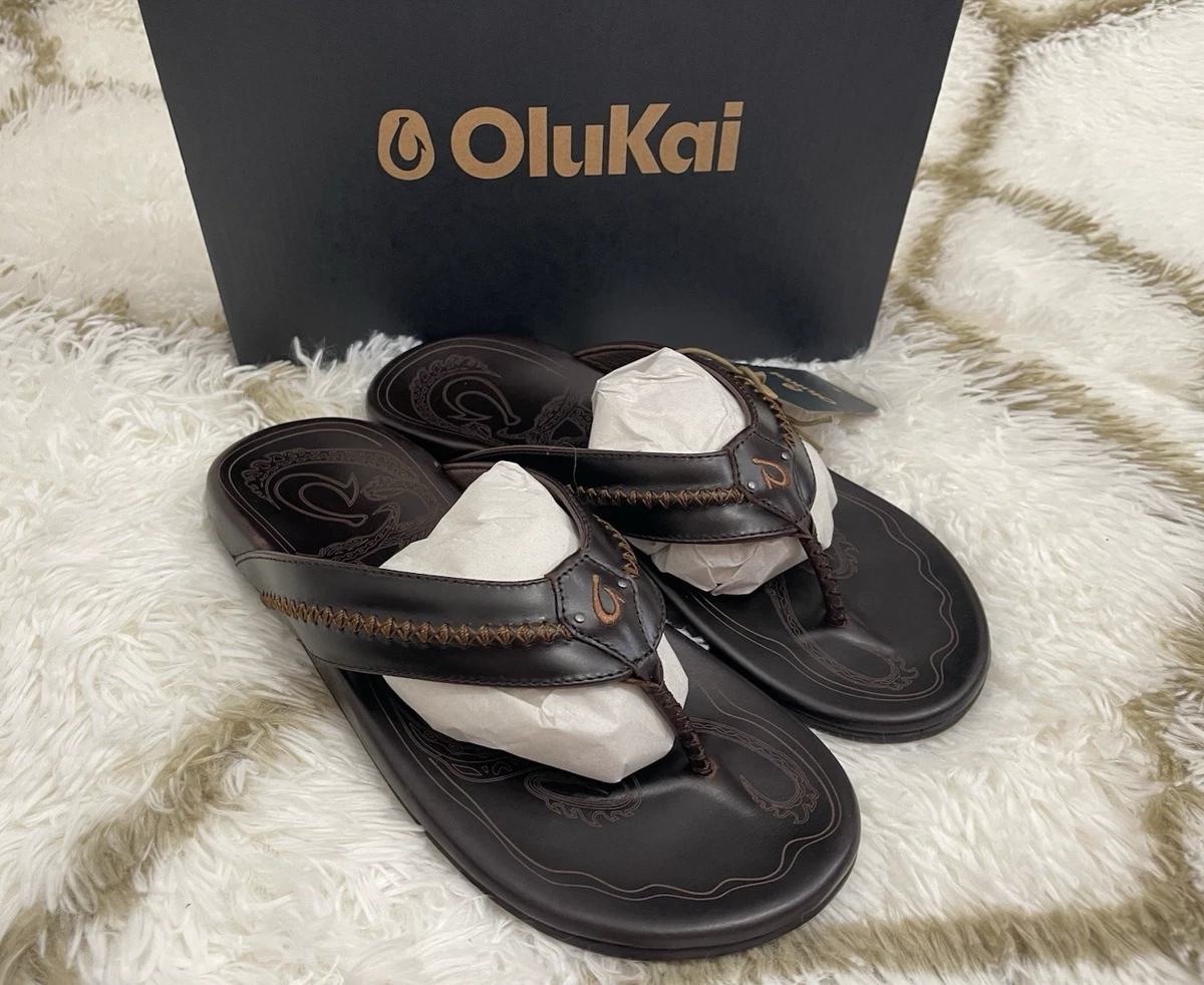 Men’s Olukai Auinala Leather Thong Sandal sz 8 Amazon.com | OLUKAI Auinala Men main image 2