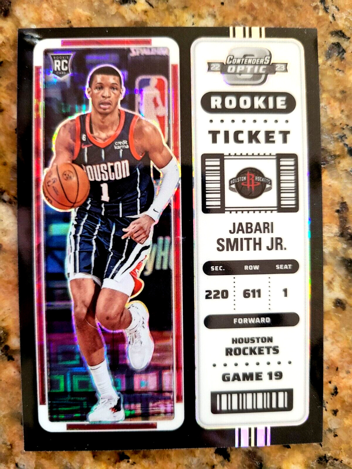 2022 Contenders Optic JABARI SMITH JR Black Pandora Rookie Ticket SSP ROCKETS