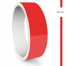 Zierstreifen 20mm 10 Meter Hellrot Glänzend RAL 3020 Glanz Auto Boot Motorrad