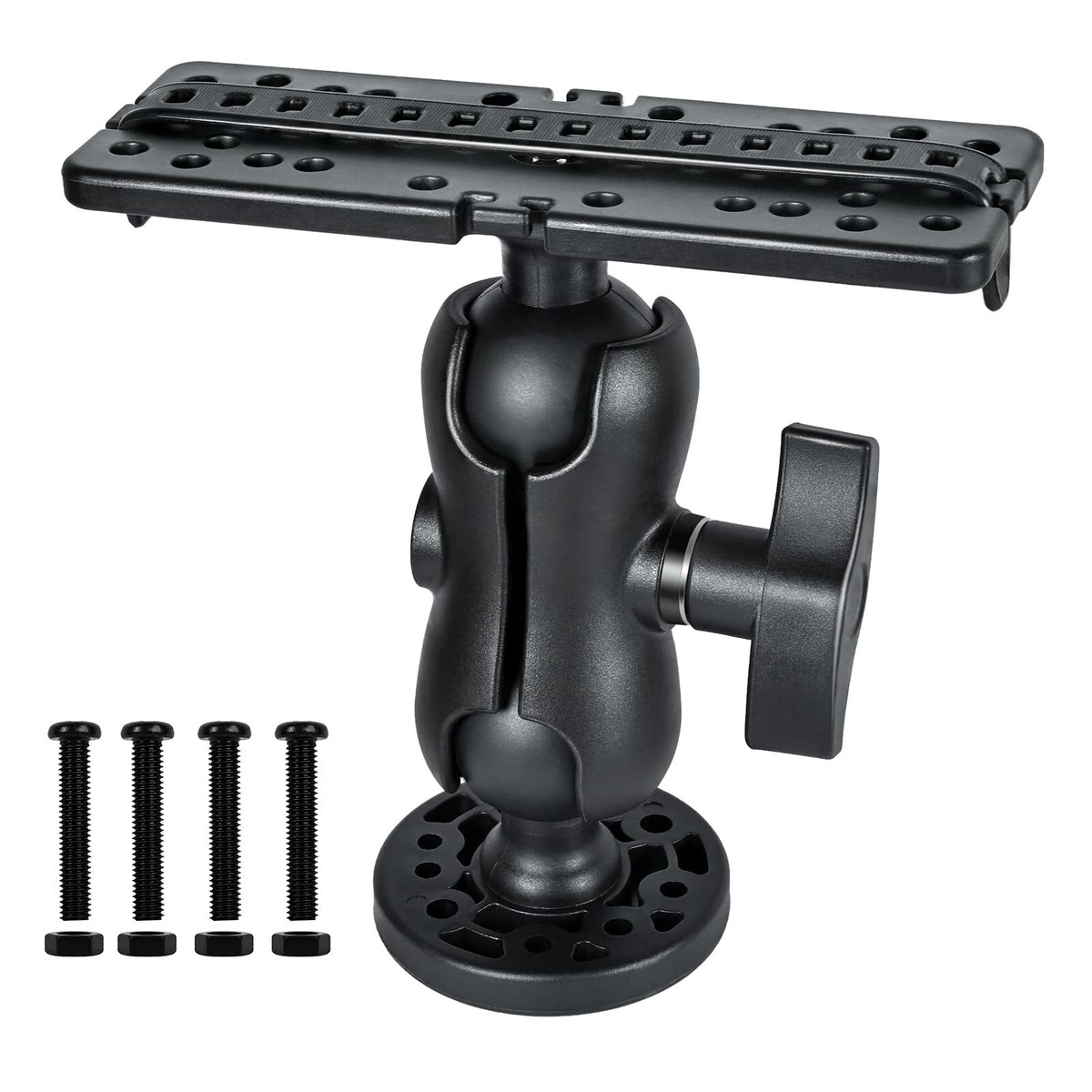Universal Fishfinder Mount Bracket - Adjustable Rotation Sounder Mount For Marine Electronics