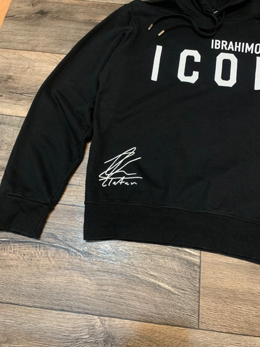 Dsquared2 ICON Ibrahimovic Rare Men's Black Hoodie | eBay