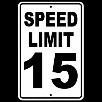 Speed Limit 15 8'' x 12''Sign mph slow warning traffic road highway enforced SW13