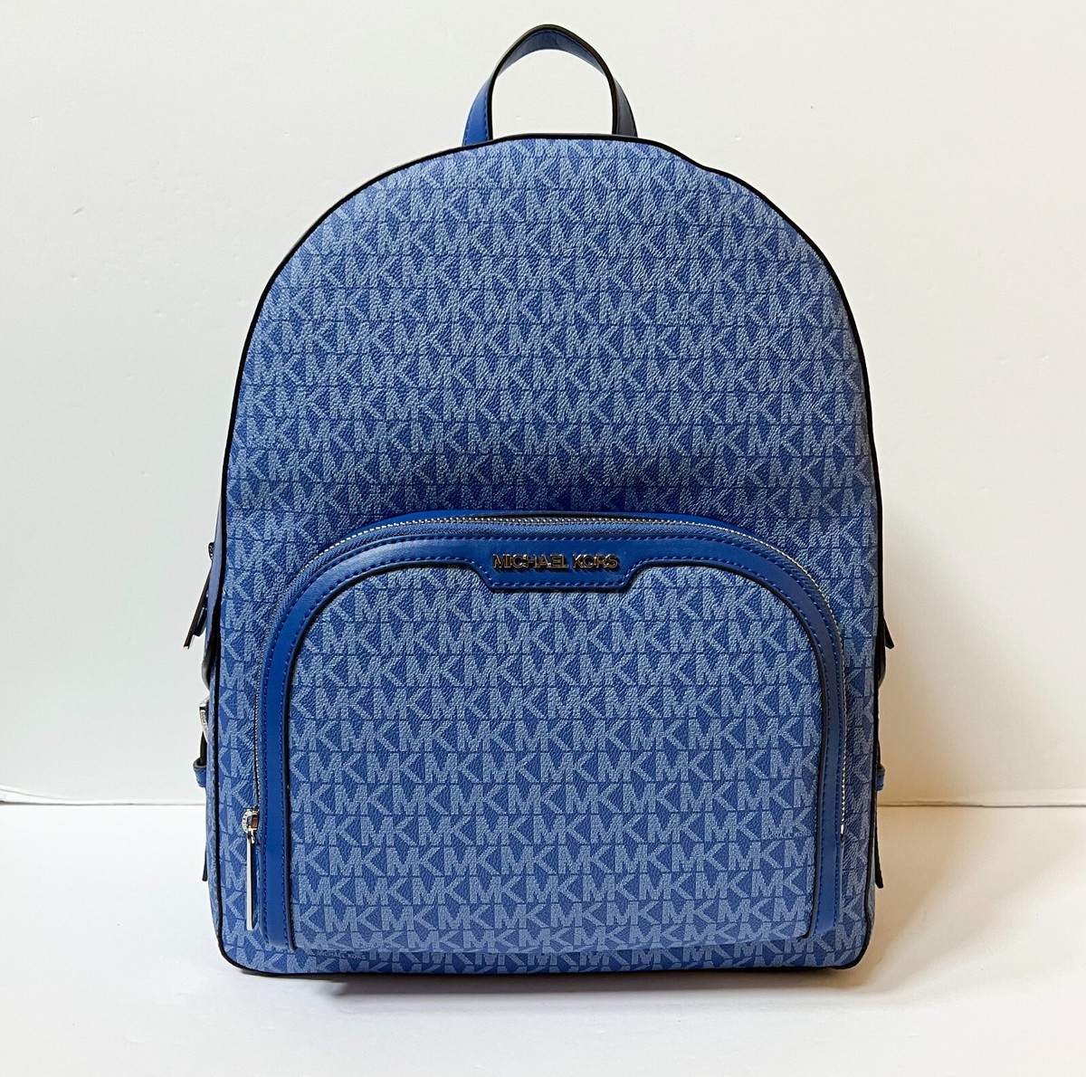 Michael Kors Jaycee Large Backpack Blue /Silver Abbey leather backpack Michael Kors Blue in Leather - 45670806 main image 4