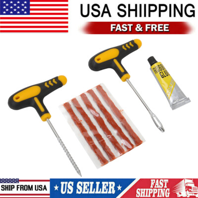 7pcs/set Car Tubeless Tyre Tire Puncture Repair Plug Kit Needle Patch Fix Tools